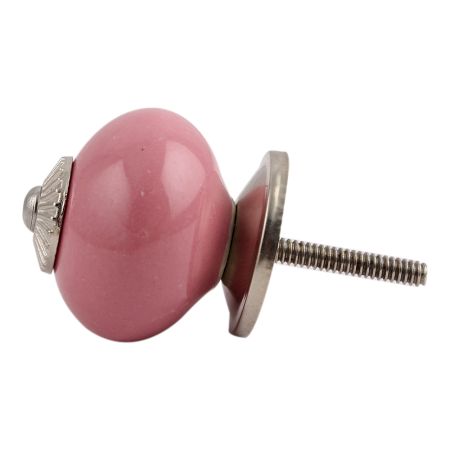 Pink Round Silver Fitting Ceramic Drawer Knob Online